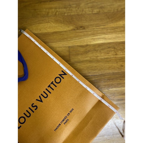 LOUIS VUITTON 4.5 X 10 X 14 Large Authentic Gift Shopping Paper Bag Orange - Picture 8 of 10